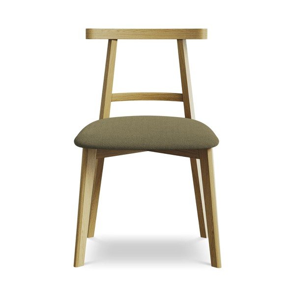 Žalios spalvos iš medienos masyvo valgomojo kėdė Ohelo – Makamii-image-1