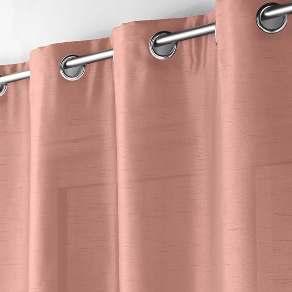 Rožinės spalvos iš mikrosatino užuolaida 140x240 cm Shana – douceur d'intérieur-image-1