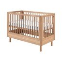 Natūralios spalvos iš ąžuolo masyvo vaikiška lovelė reguliuojamas aukštis 60x120 cm Forrest – Vipack