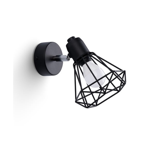 Sieninė lempa juodos spalvos ø 10 cm Varpu – Nice Lamps