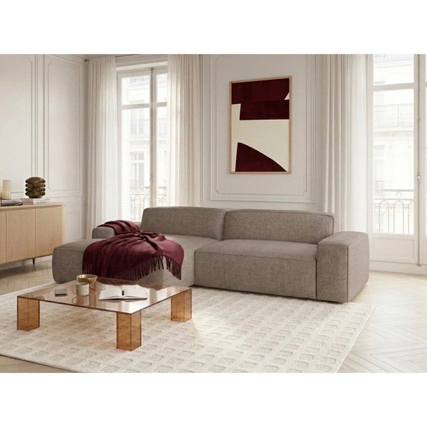 Taupe spalvos sulankstoma/ar elektrisko sēdekļa regulēšanu kampinė sofa (su kairiuoju kampu) Abel – Bobochic Paris-image-2