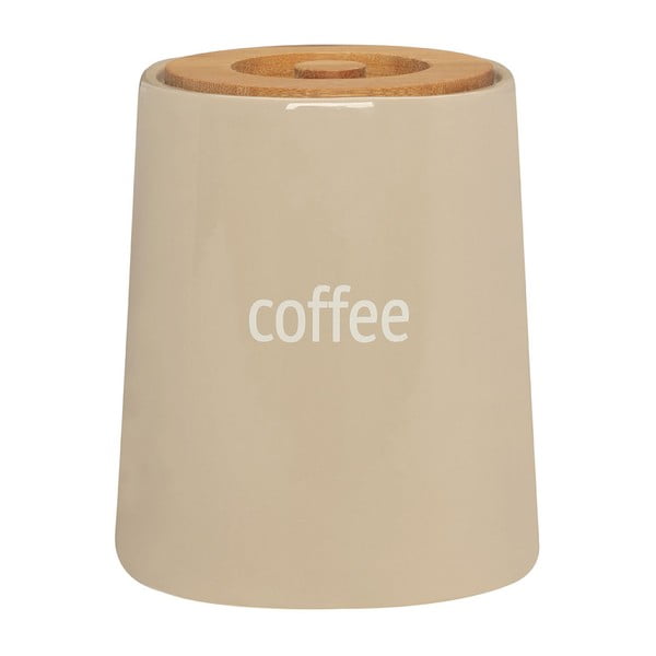 Kreminis kavos indelis su bambukiniu dangteliu Premier Housewares Fletcher, 800 ml