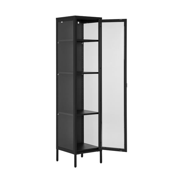 Iš metalo vitrina juodos spalvos 40x180 cm Brisbane – House Nordic-image-1