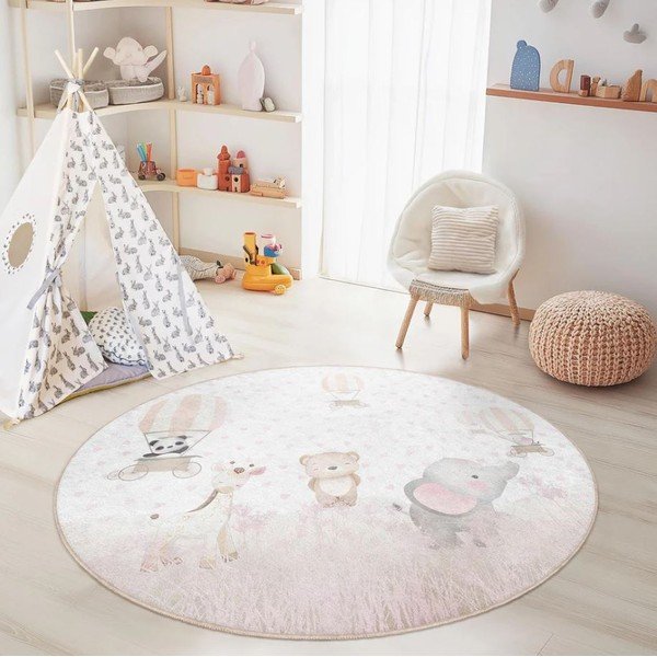 Skalbiamas vaikiškas kilimas ø120 cm Dainty Animals – Mila Home-image-2