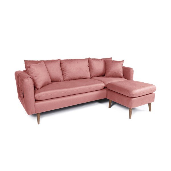 Sofa šviesiai rožinės spalvos 215 cm Sofia – Balcab Home-image-2