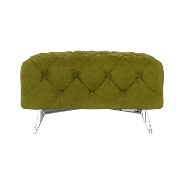 Žalios spalvos iš velveto taburetė Chelsea – Ropez