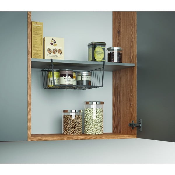 Juodas pakabinamas virtuvės krepšys, ilgis 30 cm Metaltex-image-1