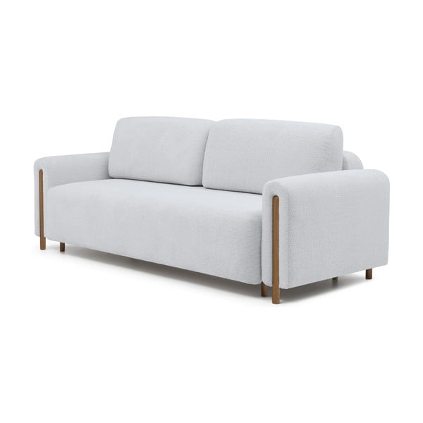 Pilkos spalvos iš boucle sulankstoma/su sandėliavimo vieta sofa 244 cm Arcadova – ELTAP-image-2