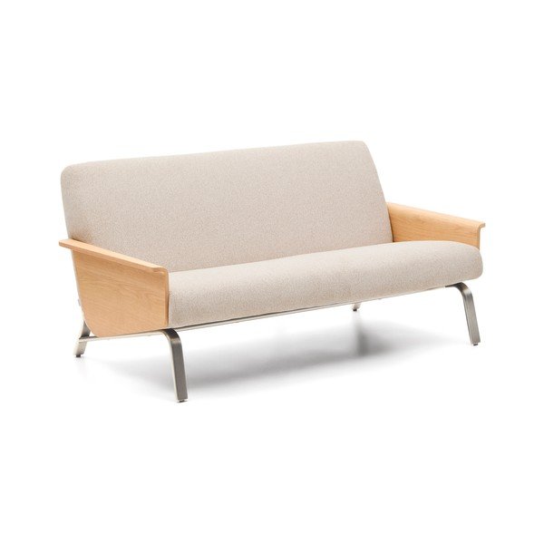 Smėlio spalvos sofa iš šenilinio audinio 165 cm Amsen – Kave Home-image-2