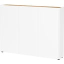 Baltos spalvos spintelė iš ąžuolo 138x105x25 cm Libbiano – Germania