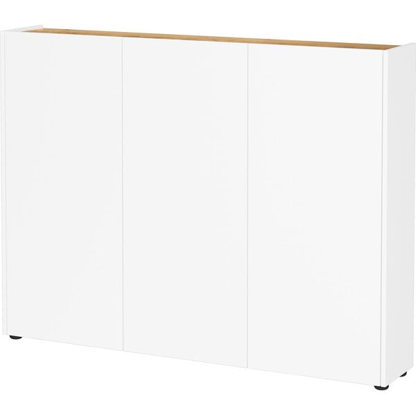 Baltos spalvos spintelė iš ąžuolo 138x105x25 cm Libbiano – Germania