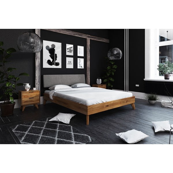 Ąžuolinė dvigulė lova 140x200 cm Greg 3 - The Beds-image-3