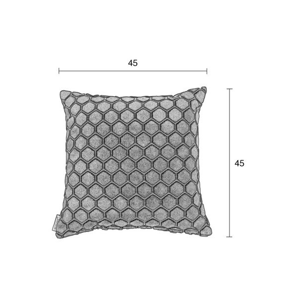 Tamsiai pilka pagalvėlė su užpildu Zuiver Monty, 45 x 45 cm-image-1