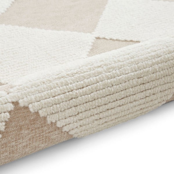 Skalbiamas baltos spalvos/smėlio spalvos kilimas 160x230 cm Lyna Beige&White – Think Rugs-image-4