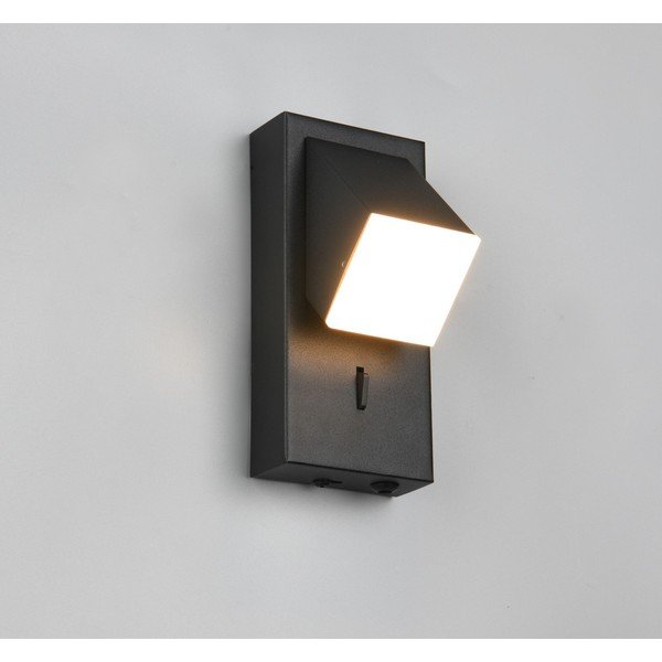 Sieninė lempa matinės juodos spalvos LED Raglan – Trio-image-2