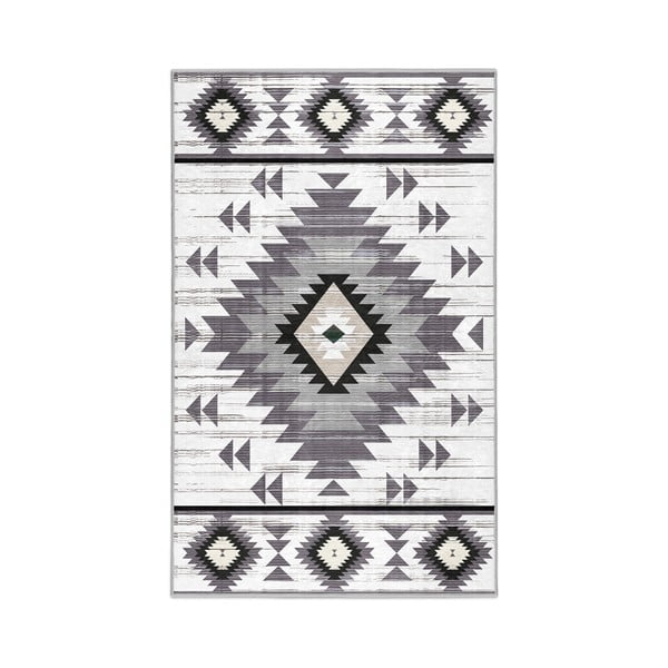 Skalbiamas kilimas šviesiai pilkos spalvos 120x180 cm Ethnic Geo – Mila Home