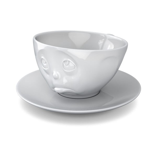 Baltas porcelianinis kavos puodelis su lėkštele Oh please 58 products, tūris 200 ml-image-3