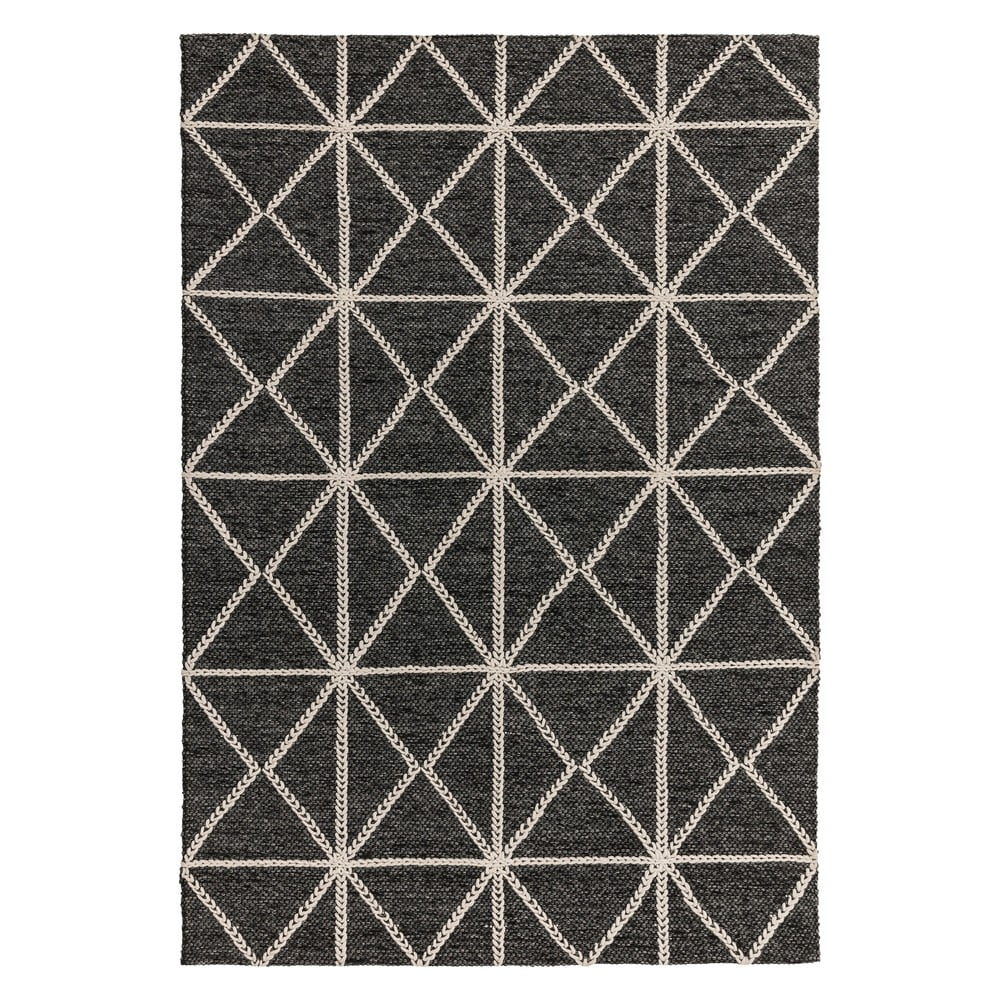 Juodos ir smėlio spalvos kilimas Asiatic Carpets Prism, 200 x 290 cm