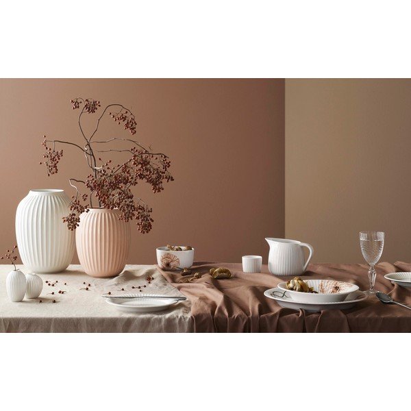 Šviesiai rožinė akmens masės vaza Kähler Design Hammershoi, aukštis 20 cm-image-1