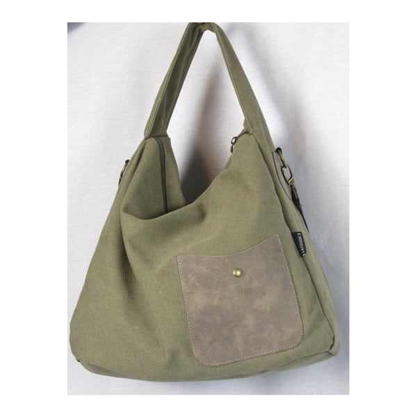 Chaki žalios spalvos drobės krepšys Sorela Nadya