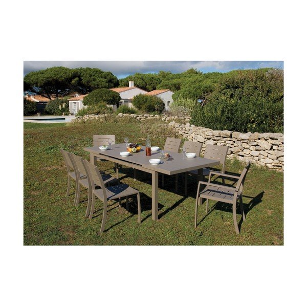 Iš aliuminio sodo valgomojo stalas 100x180 cm Calypso – Ezeis-image-3