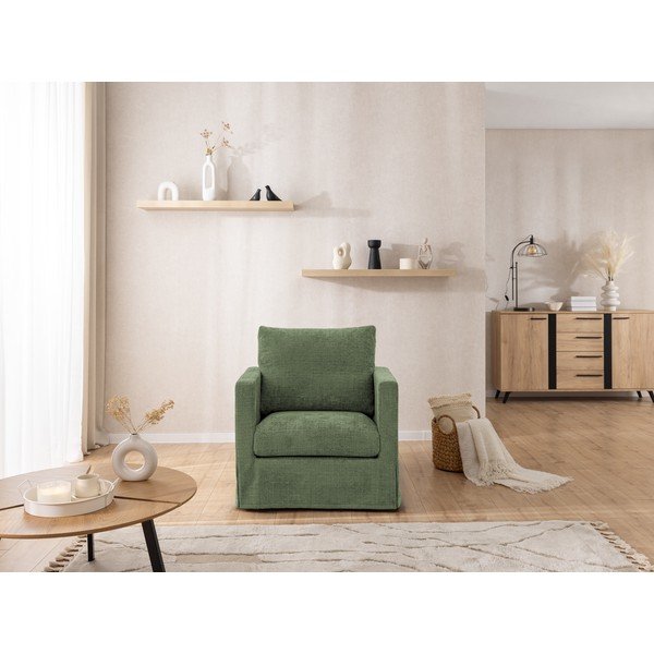 Žalios spalvos baldų apmušalas 84 cm Paphos – Ropez-image-1