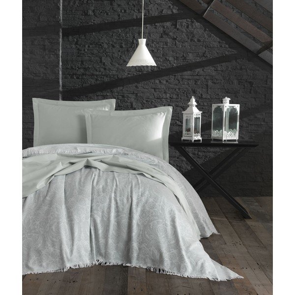 Lovos užvalkalo ir 2 užvalkalų rinkinys "EnLora Home Nish Water Green", 240 x 260 cm