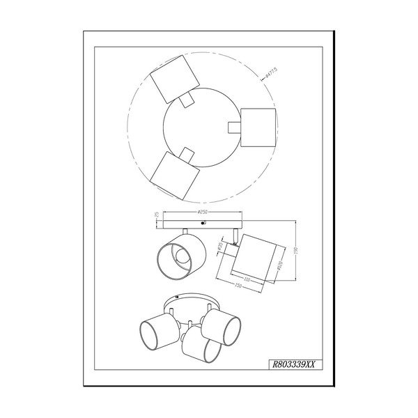 Baltos spalvos lubinis šviestuvas Tommy – Reality-image-2