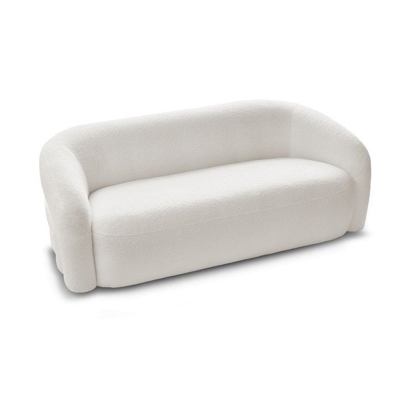 Baltos spalvos sofa iš boucle 193 cm Elina – Bobochic Paris-image-3