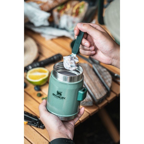 Žalios spalvos iš nerūdijančio plieno maistui termosas 400 ml Legendary Classic Hammer Tone Green – Stanley-image-3