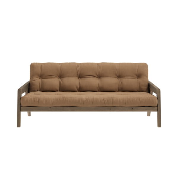 Rudos spalvos sofa lova 204 cm Grab - Karup Design