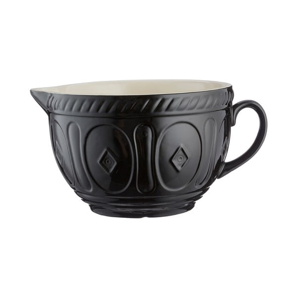 Juodas keramikos indas su piltuvėliu "Mason Cash Batter", 2 l