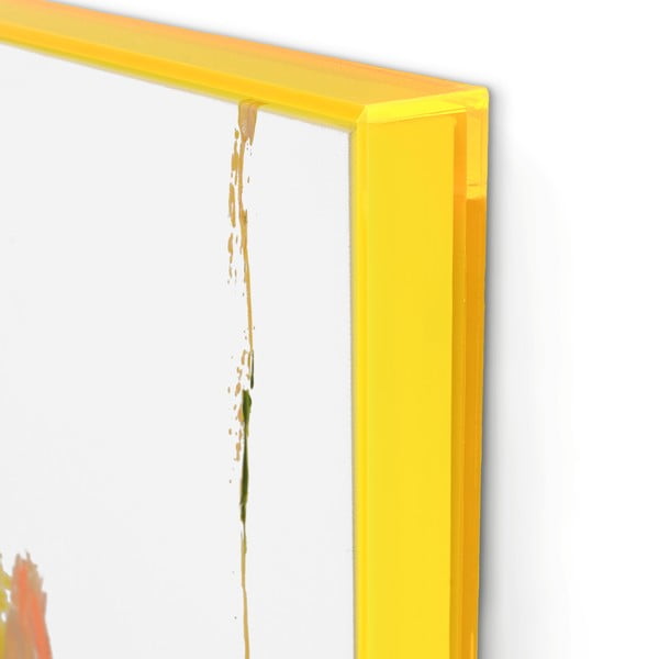 Paveikslas su rankomis dažytais elementais 102x102 cm Confidential Yellow – Malerifabrikken-image-2