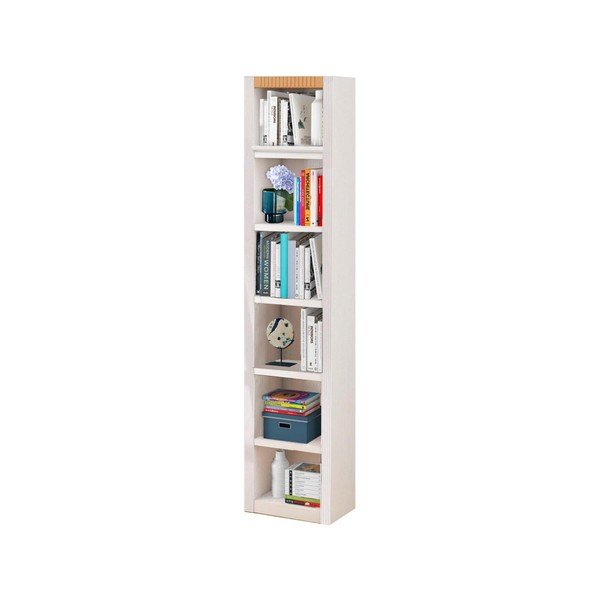 Baltos pušies medienos knygų spinta "Støraa Baylee", plotis 47 cm-image-1