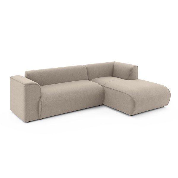 Šviesiai rudos spalvos kampinė sofa (su dešiniuoju kampu/su gultu) Merid  – Ropez-image-2