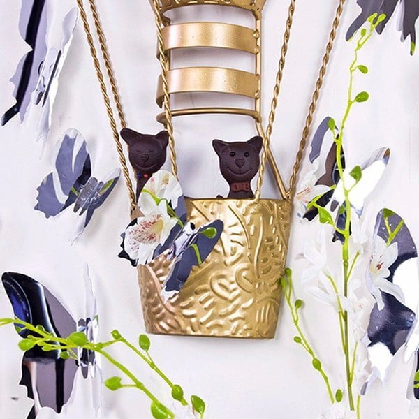 12 lipdukų rinkinys su 3D efektu Ambiance Mirror Butterflies-image-2