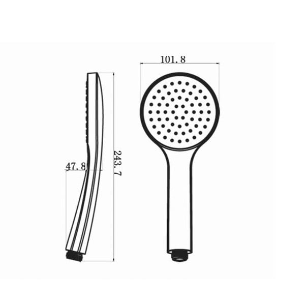 Iš plastiko dušo galvutė matinės juodos spalvos ø 10 cm – Sapho-image-1