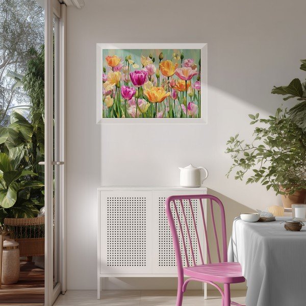 Spausdintas paveikslas su rėmeliu 75x56 cm Spring Tulip – Styler-image-1