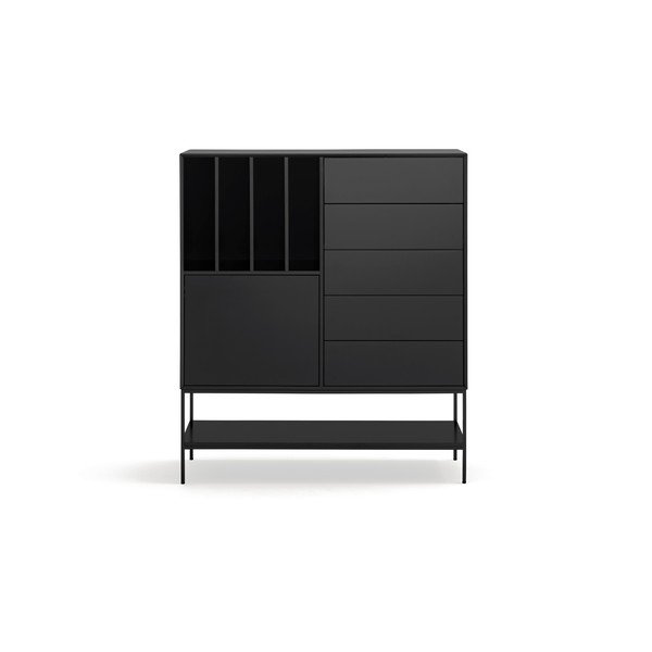 Spintelė juodos spalvos 120x140x45 cm Platt – Teulat