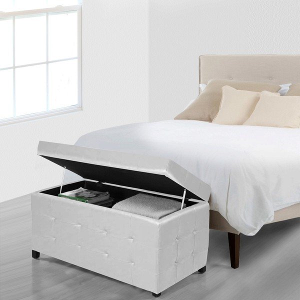 Balta taburetė su daiktadėže "Evergreen House Multi", 84 x 49 cm-image-2