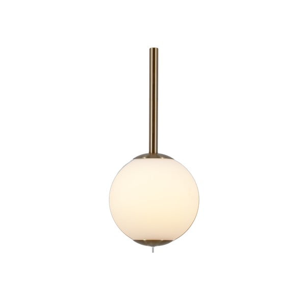 Žalvario spalvos iš metalo kabantis šviestuvas LED ø 12 cm su stiklo gaubtu Audrey – UMAGE-image-2