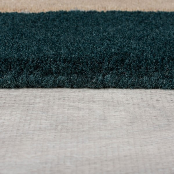 Rankų darbo iš vilnos kilimas tamsiai žalios spalvos 120x180 cm Labyrinth Shaped – Flair Rugs-image-4