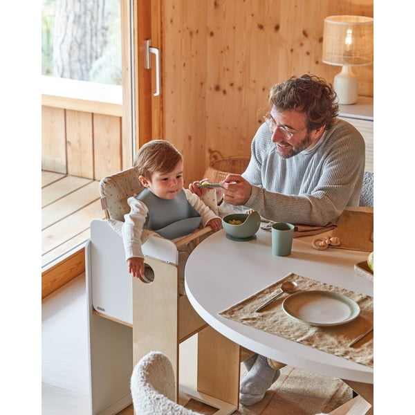 Baltos spalvos/natūralios spalvos maitinimo kėdutė Nuun – Kave Home-image-3