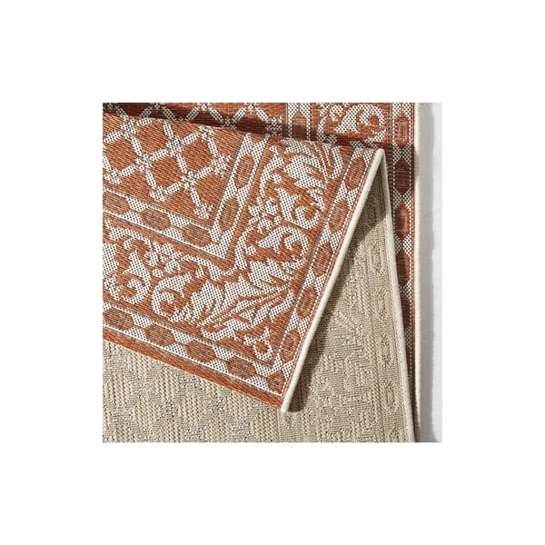 Oranžinės ir kreminės spalvos lauko kilimas NORTHRUGS Royal, 160 x 230 cm-image-3