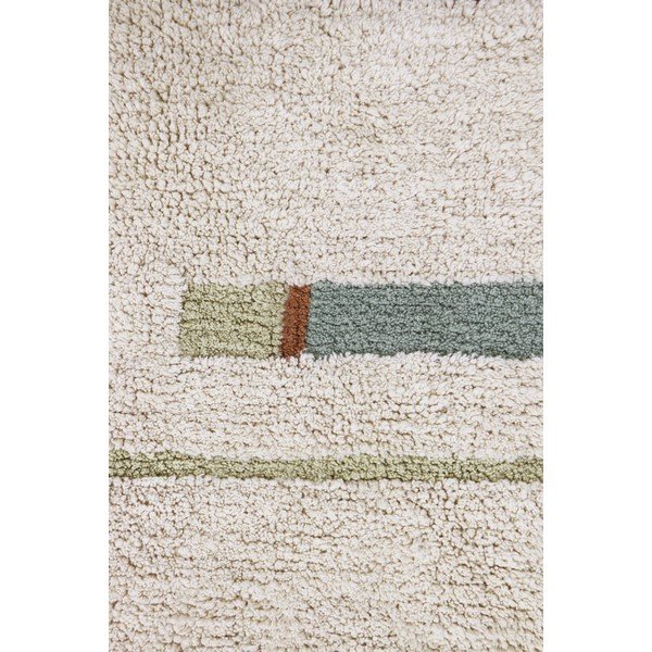 Skalbiamas/rankų darbo iš medvilnės kilimas mėlynos spalvos/kreminės spalvos 90x130 cm Lanes Vintage Blue – Lorena Canals-image-4