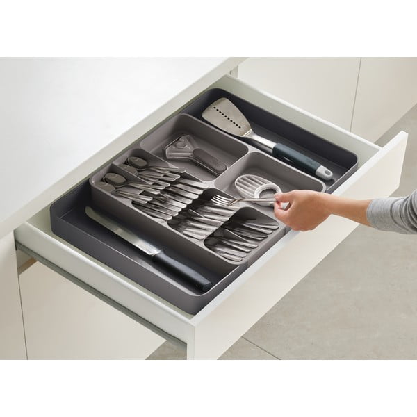Pilkos spalvos virtuvės stalčių organizatorius Joseph Joseph DrawerStore-image-1