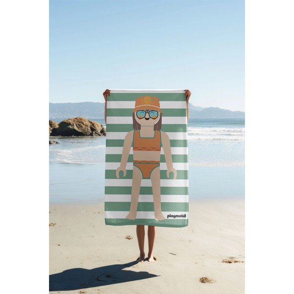 Iš medvilnės paplūdimio rankšluostis žalios spalvos 75x140 cm Summer Girl – Playmobil-image-2