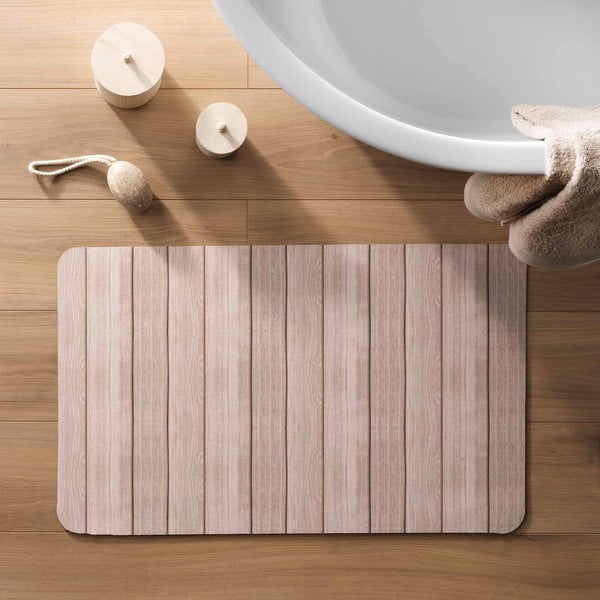 Iš gumos vonios kilimėlis rudos spalvos 50x80 cm Calista – douceur d'intérieur-image-1