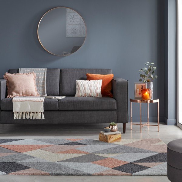 Pilkos ir rožinės spalvos kilimas Flair Rugs Icon, 160 x 230 cm-image-4