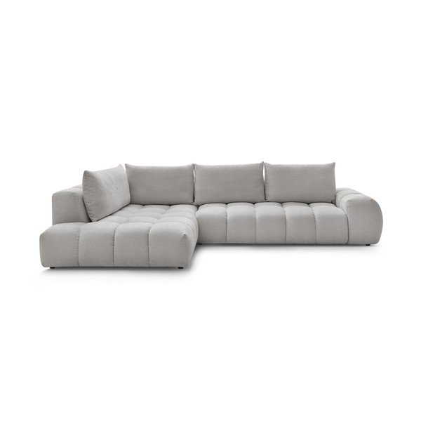 Kampinė sofa šviesiai pilkos spalvos (su kairiuoju kampu) Everest – Bobochic Paris